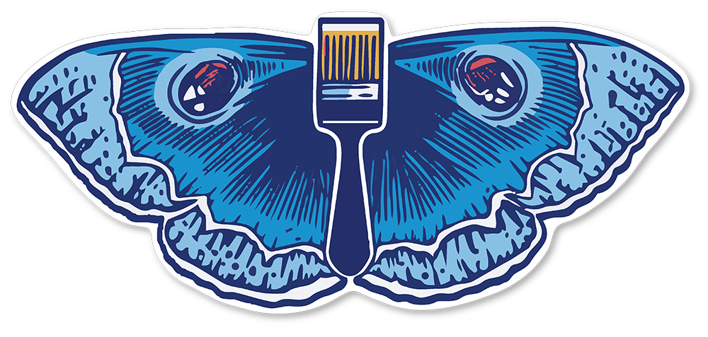 Blue Moth Painting