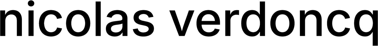 nicolas verdoncq - graphic designer & visual artist