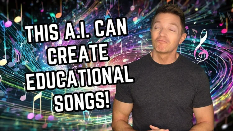 YouTube Thumbnail that reads: This A.I. can create educational songs!
