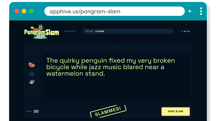 Pangram Slam screenshot