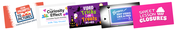 Title cards for 5 sessions