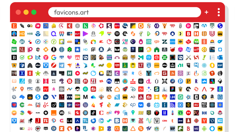 Screenshot of favicons.art site