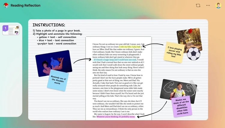 Reading Reflection Sandbox Example