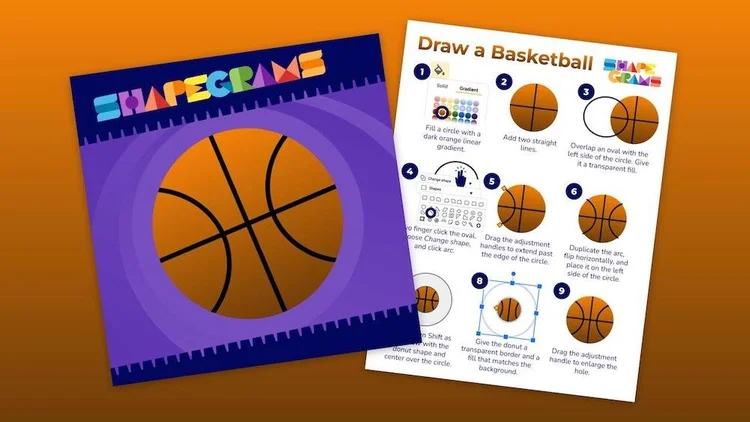 Screenshot Draw a Basketball instructions
