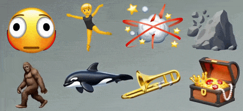 8 animated emojis playing on a loop