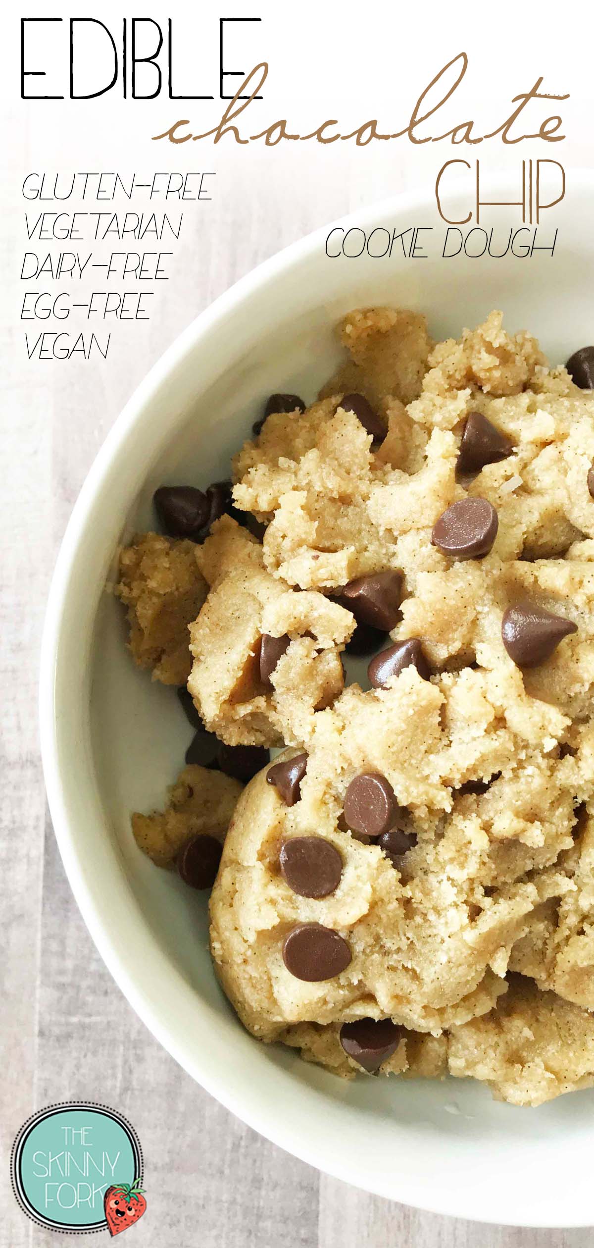 Edible Chocolate Chip Cookie Dough (Vegan & Gluten-Free)