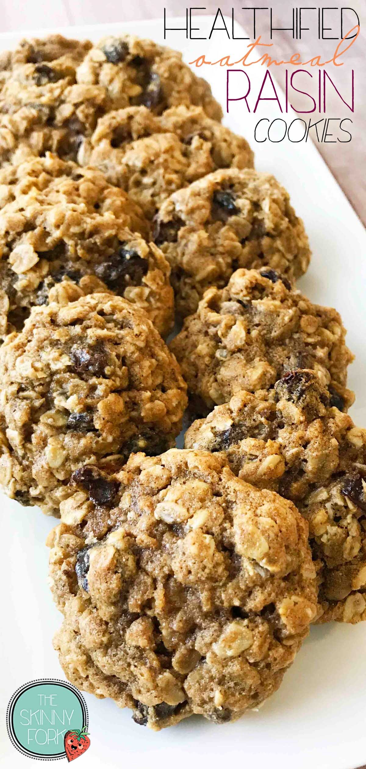 Healthified Oatmeal Raisin Cookies