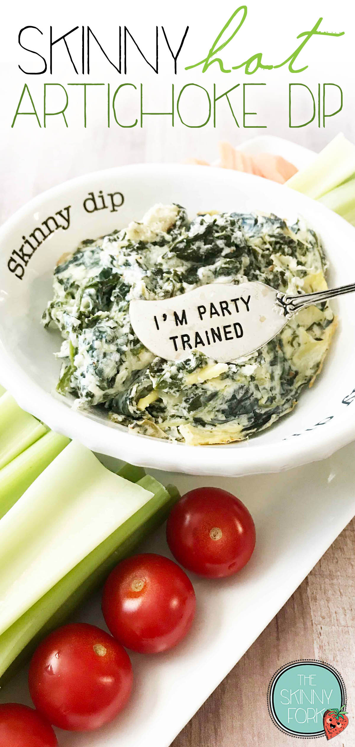 Skinny Hot Spinach & Artichoke Dip