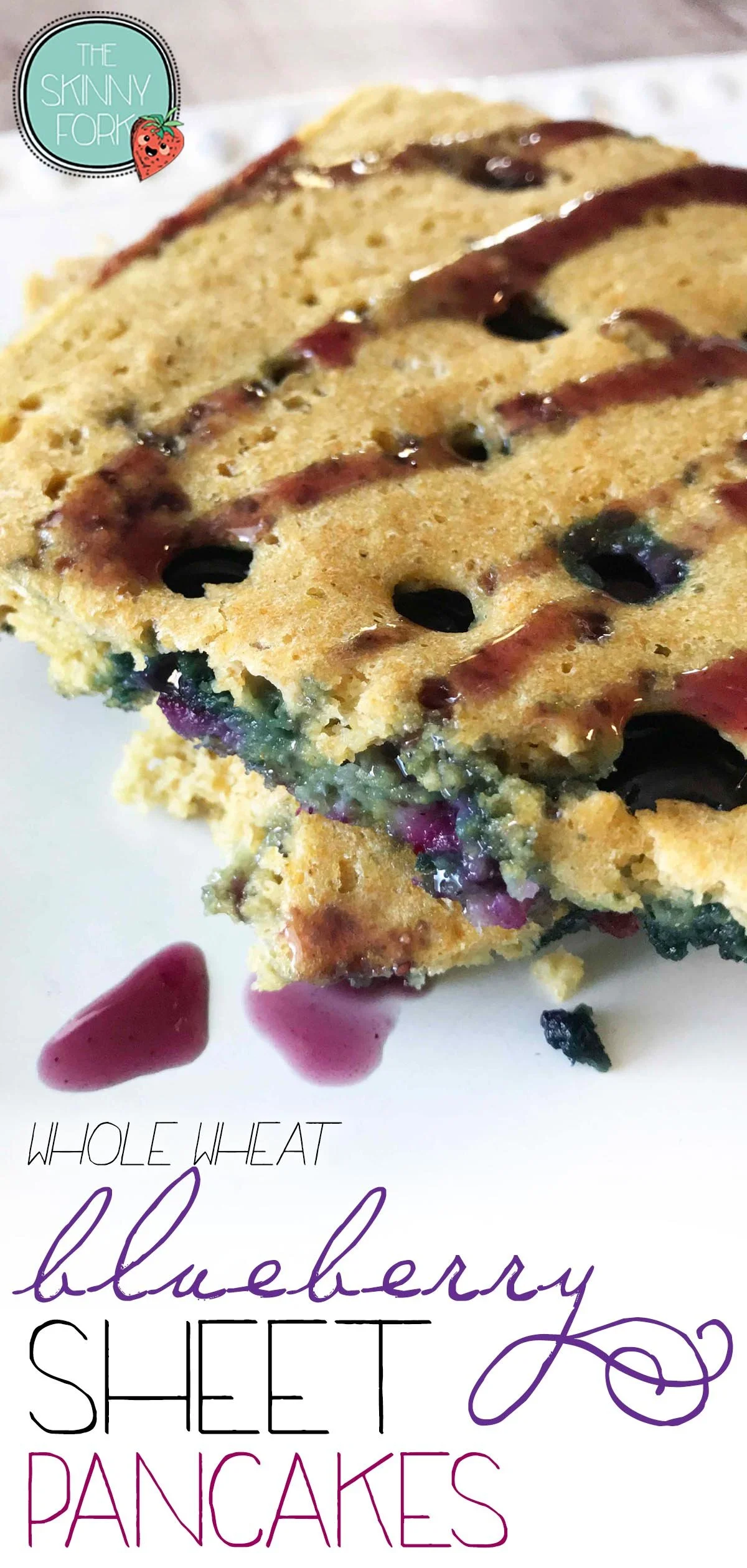 Whole Wheat Blueberry Sheet Pancakes