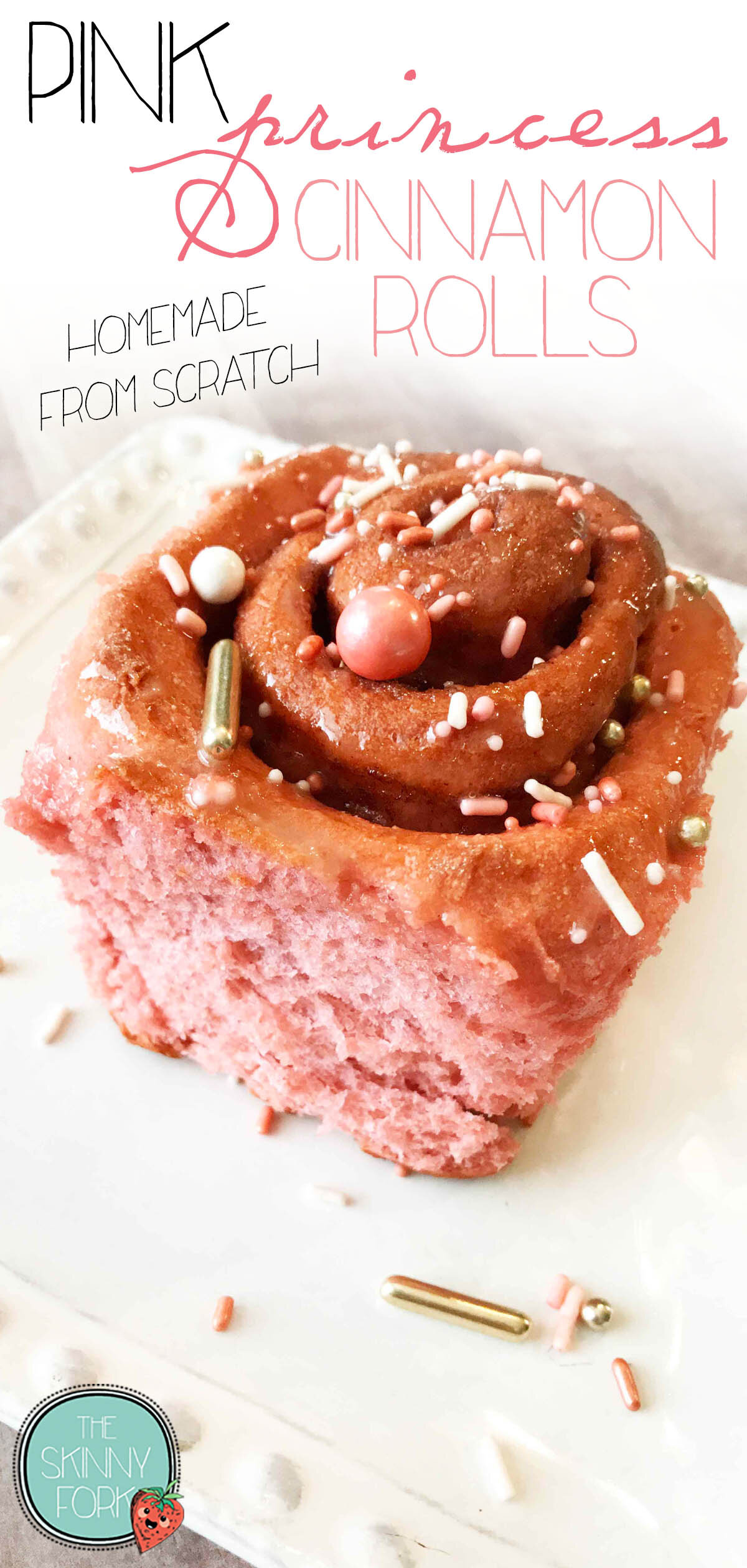 Pink Princess Cinnamon Rolls