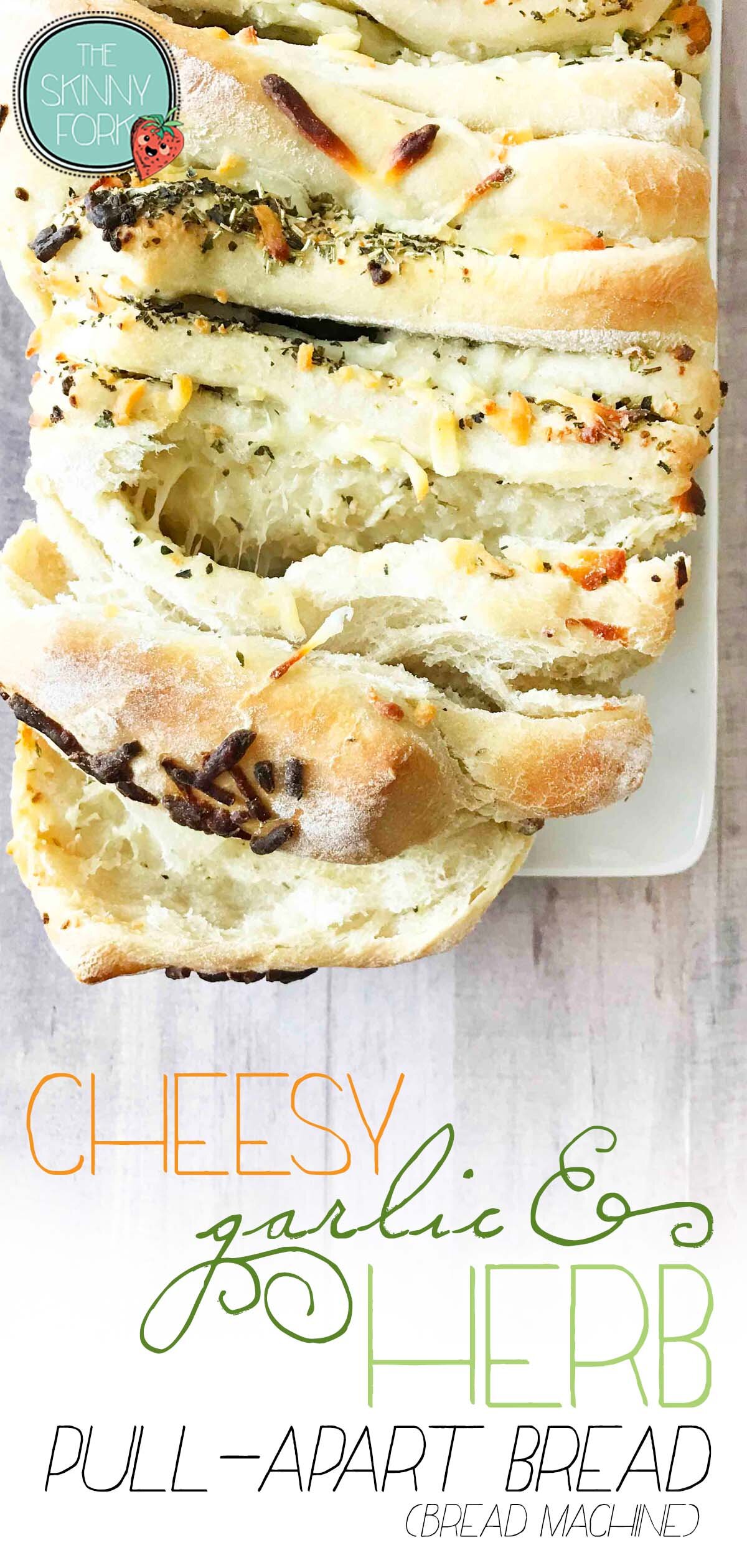Cheesy Garlic & Herb Pull-Apart Bread (Bread Machine)