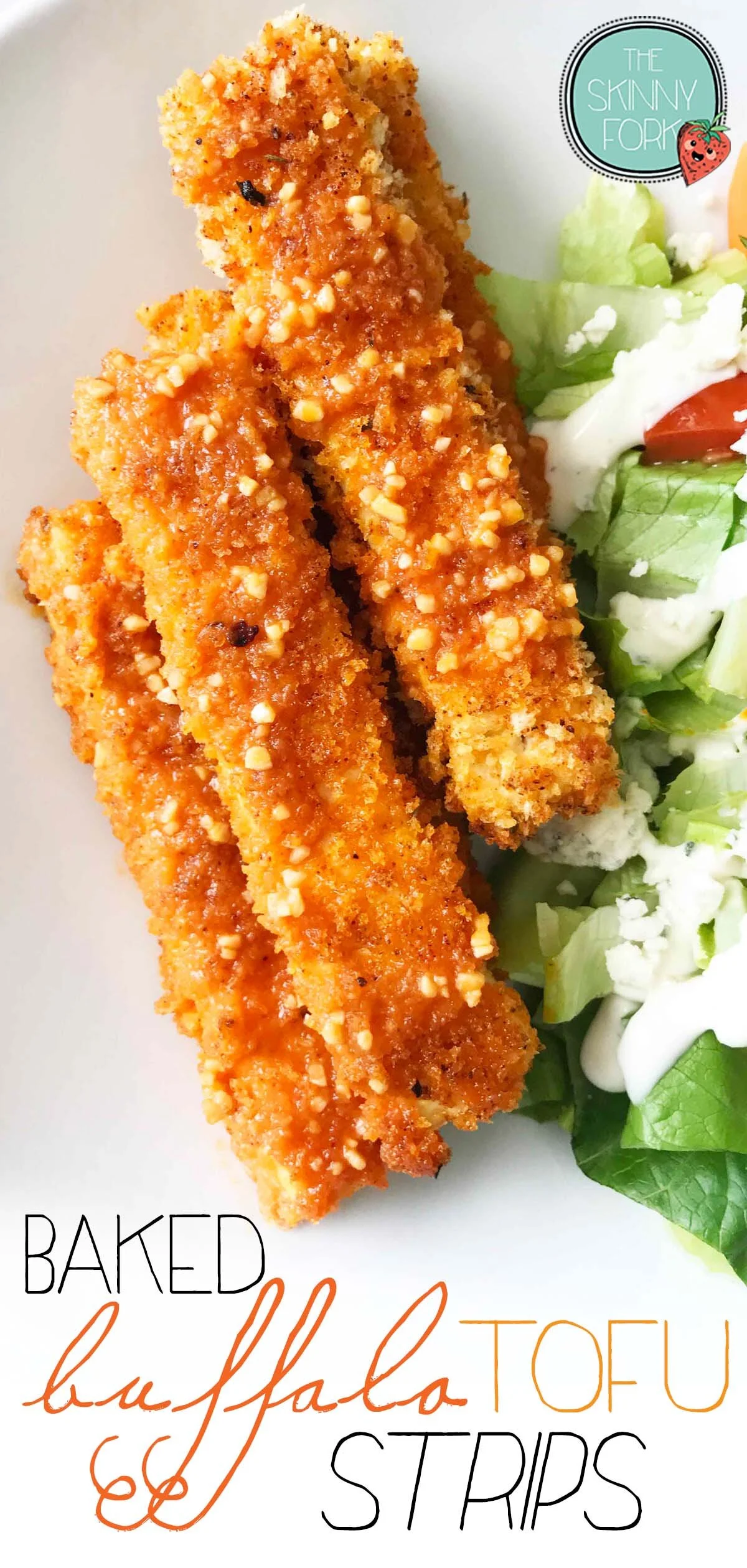 Baked Buffalo Tofu Strips