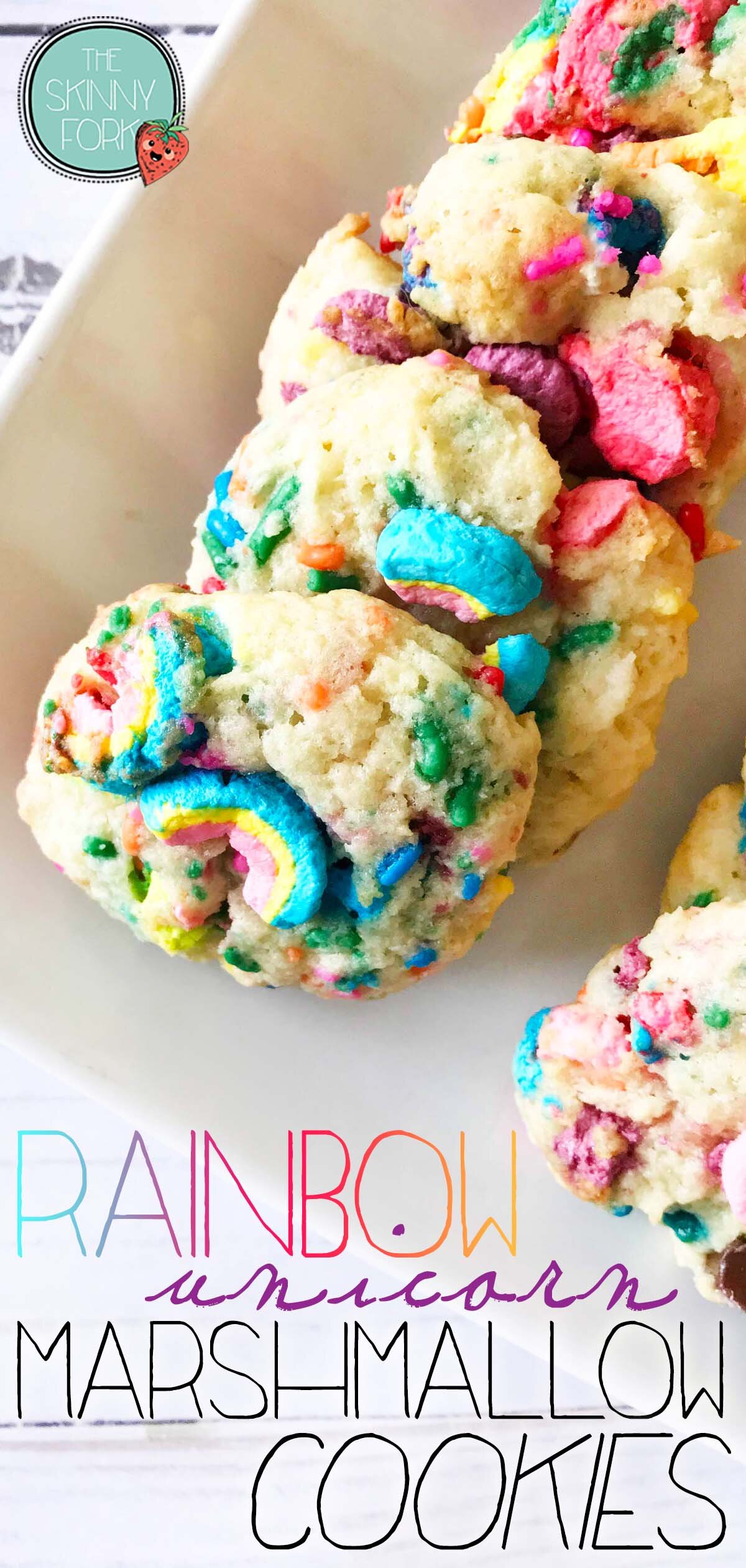 Rainbow Unicorn Marshmallow Cookies