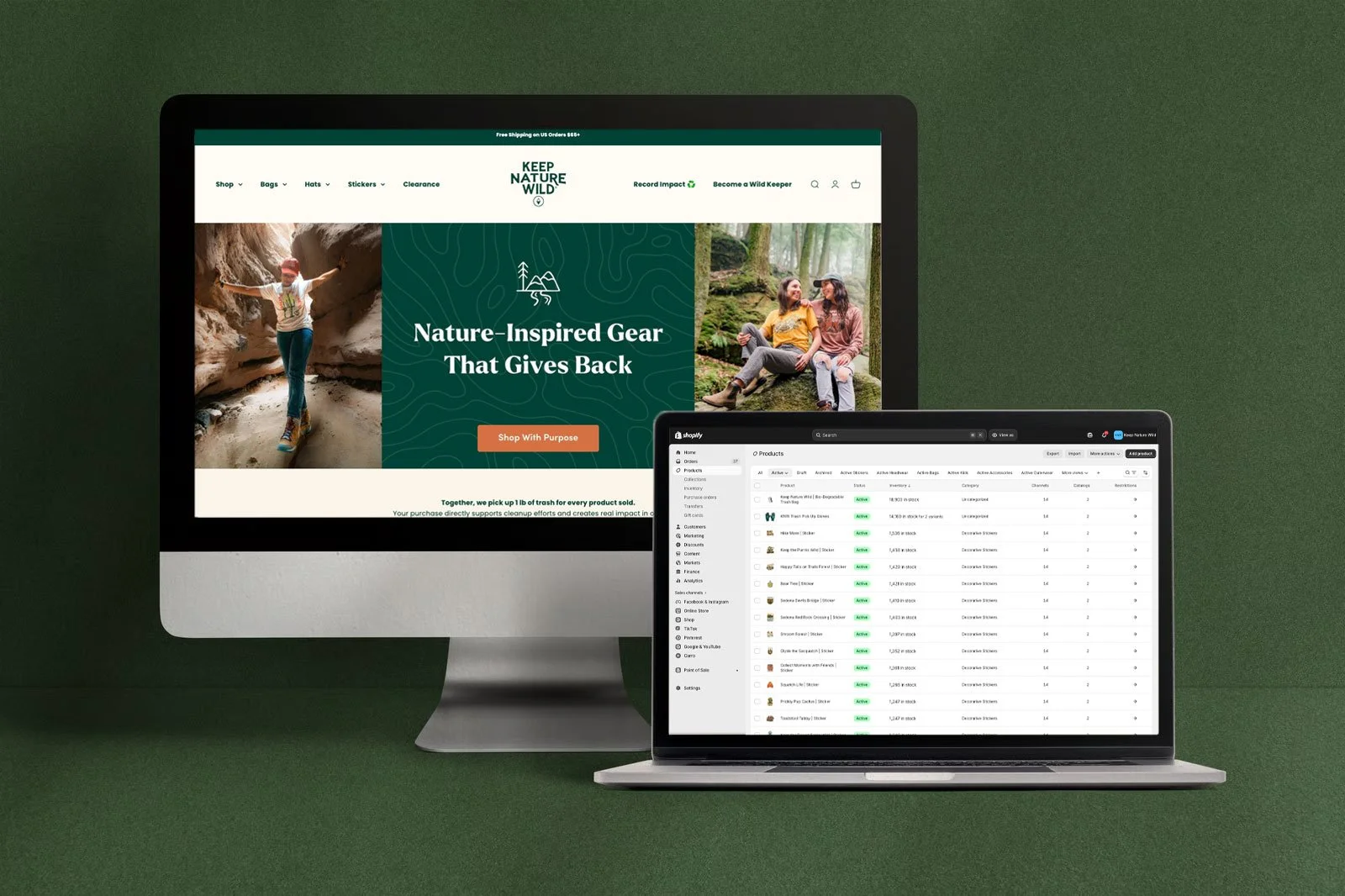 KNW Shopify storefront and backend