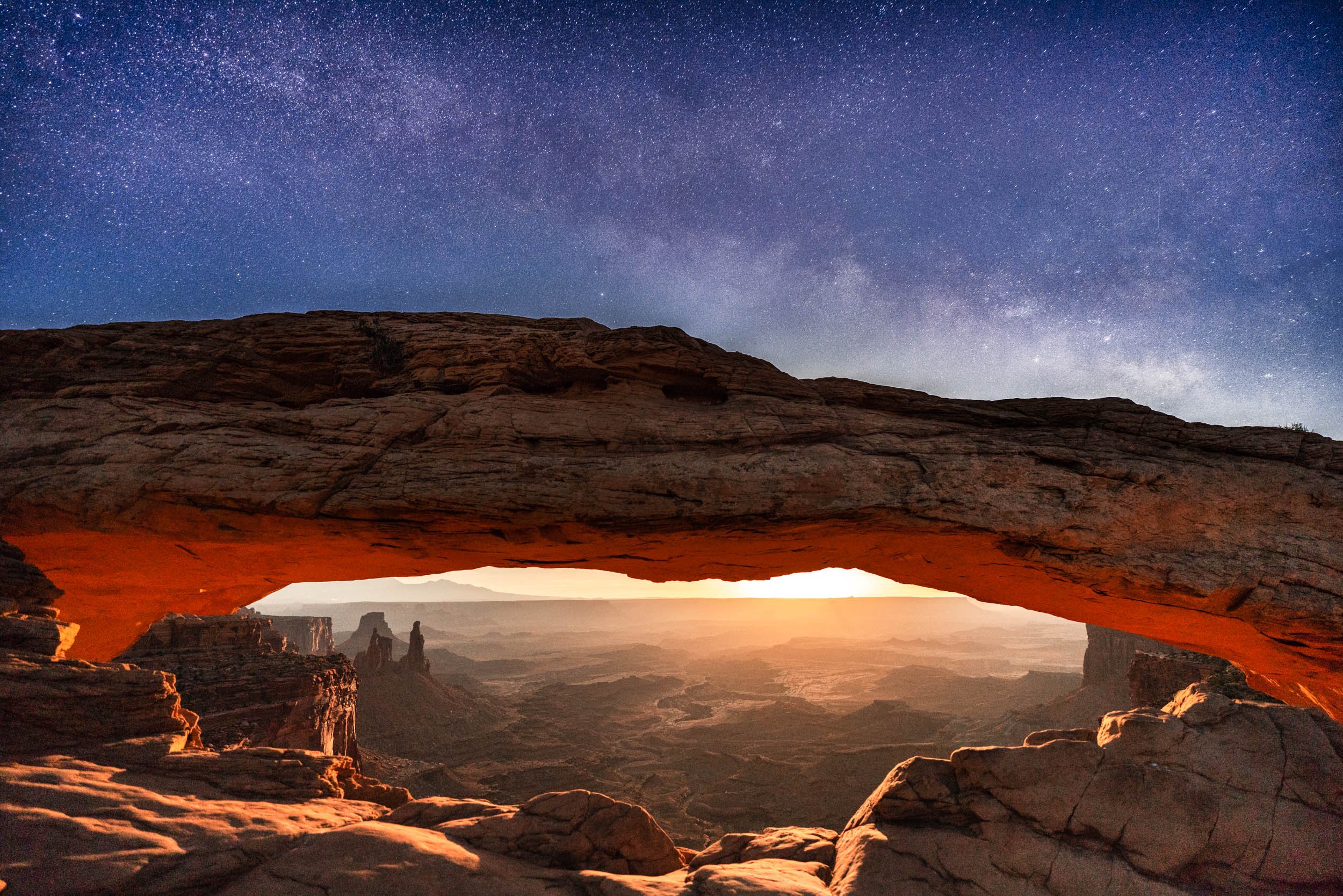 Mesa Arch at night, Utah