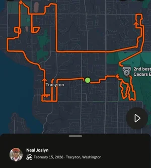 Strava activity map drawn in the shape of a dachshund