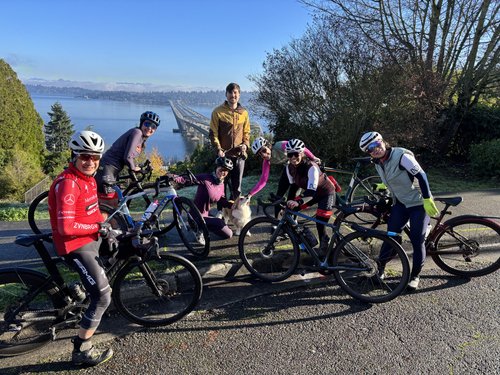 Hagens Berman riders out on a winter group ride