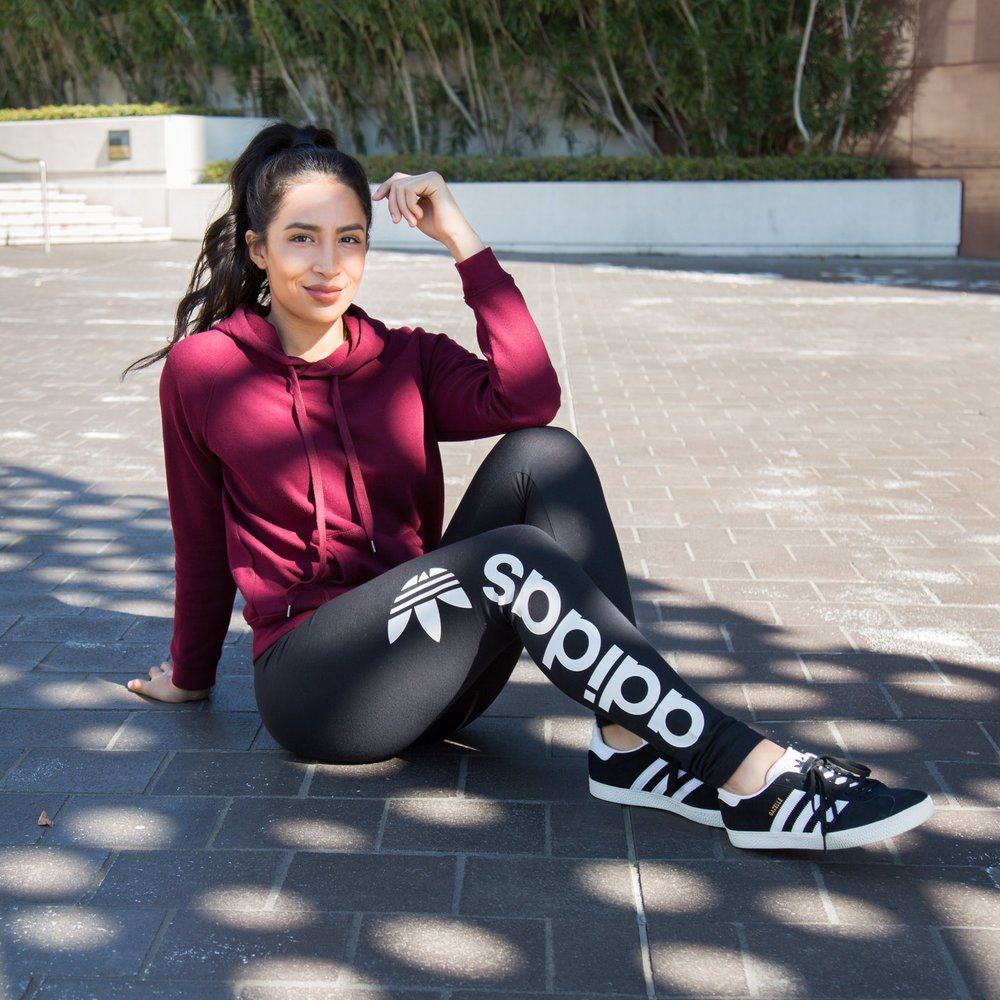 Girl in adidas Leggings