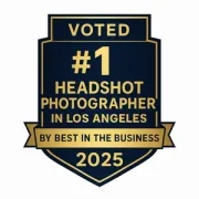 Voted #1 Headshot Photographer in Los Angeles 2025 award seal