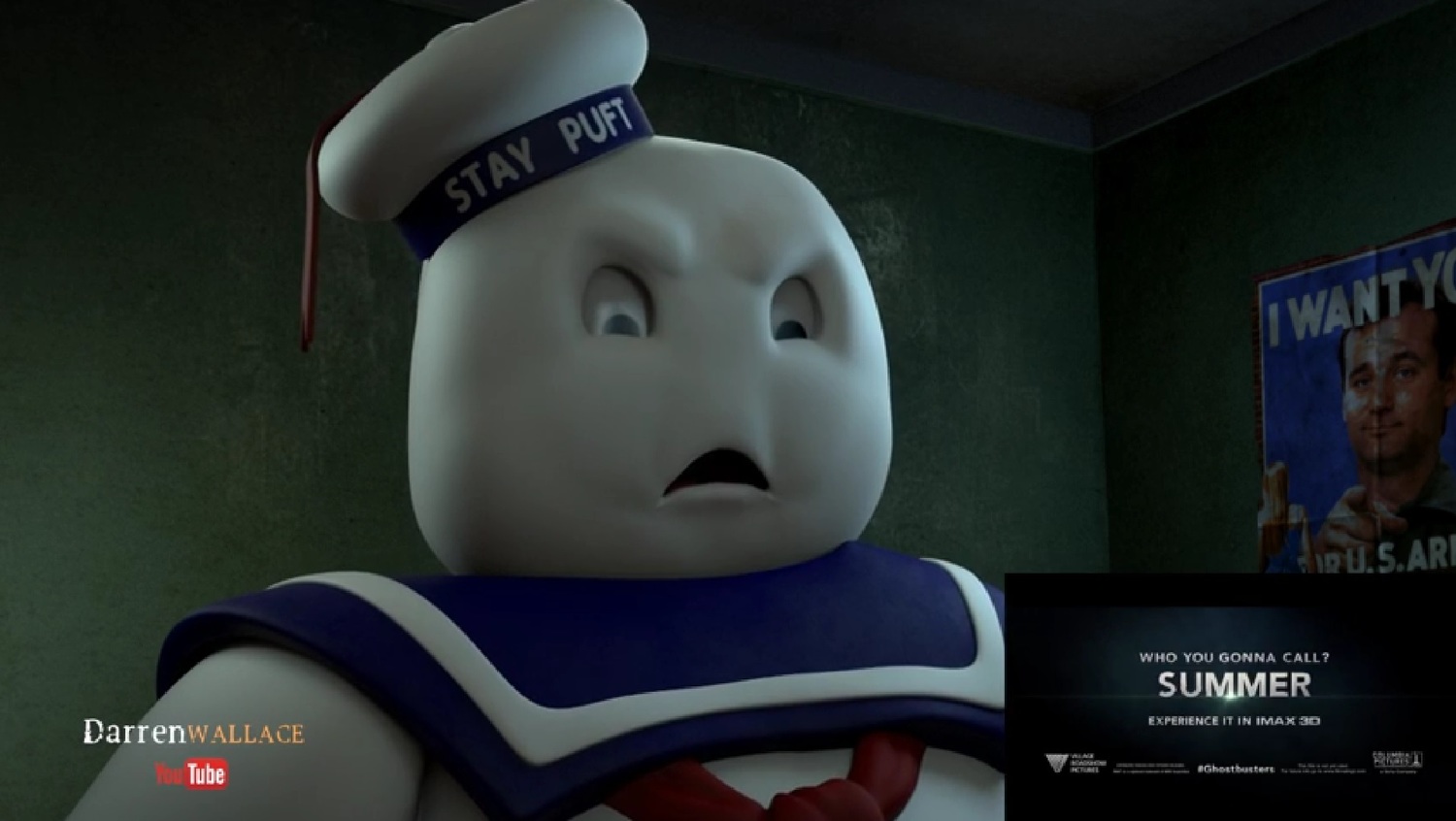 Stay Puft Marshmallow Man Reacts To New GHOSTBUSTERS Trailer (NSFW) — GeekT...