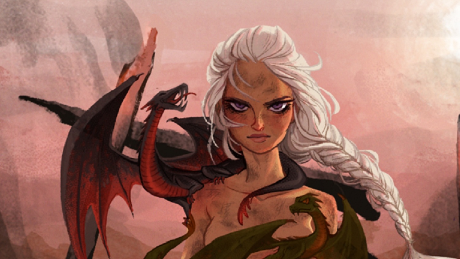 The mother of dragons. Дейенерис Таргариен арт. Daenerys Art. Daenerys line Art.