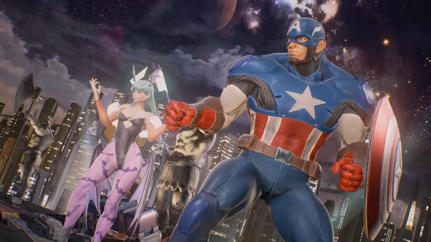 Captain America And Morrigan Appear In Extended Gameplay Trailer For MARVEL ...