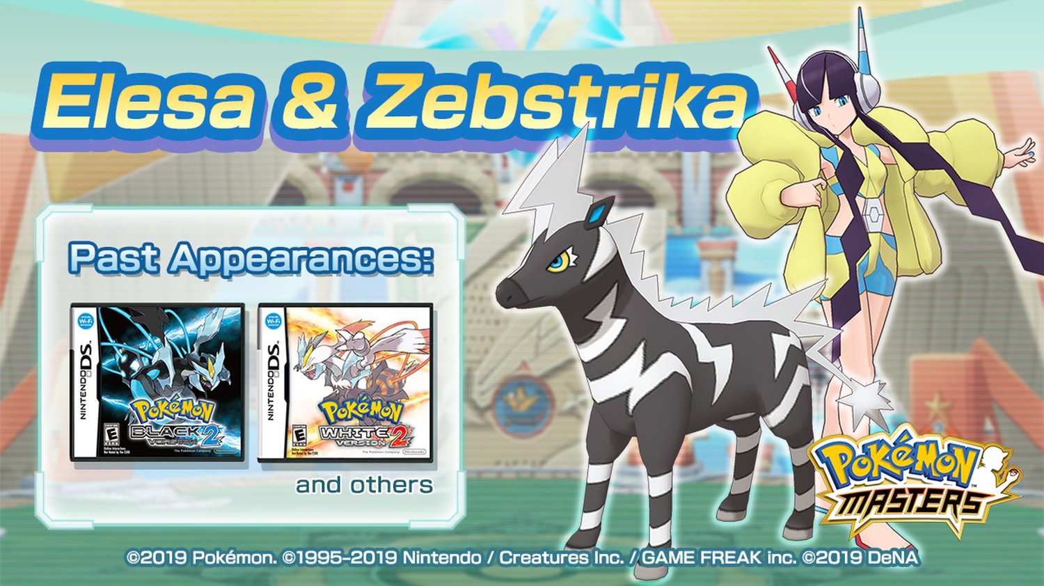 Elesa and Zebstrika Are the Latest Sync Pair to Join POKEMON MASTERS - Geek...