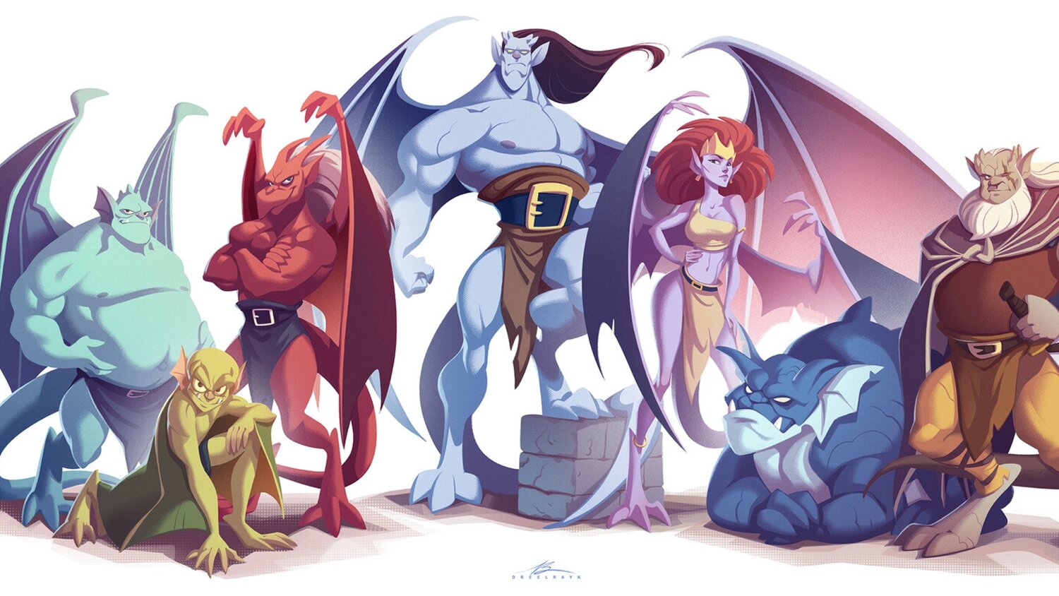 Cool Fan Art For GARGOYLES and STAR WARS Created By Valerio "Dreel...