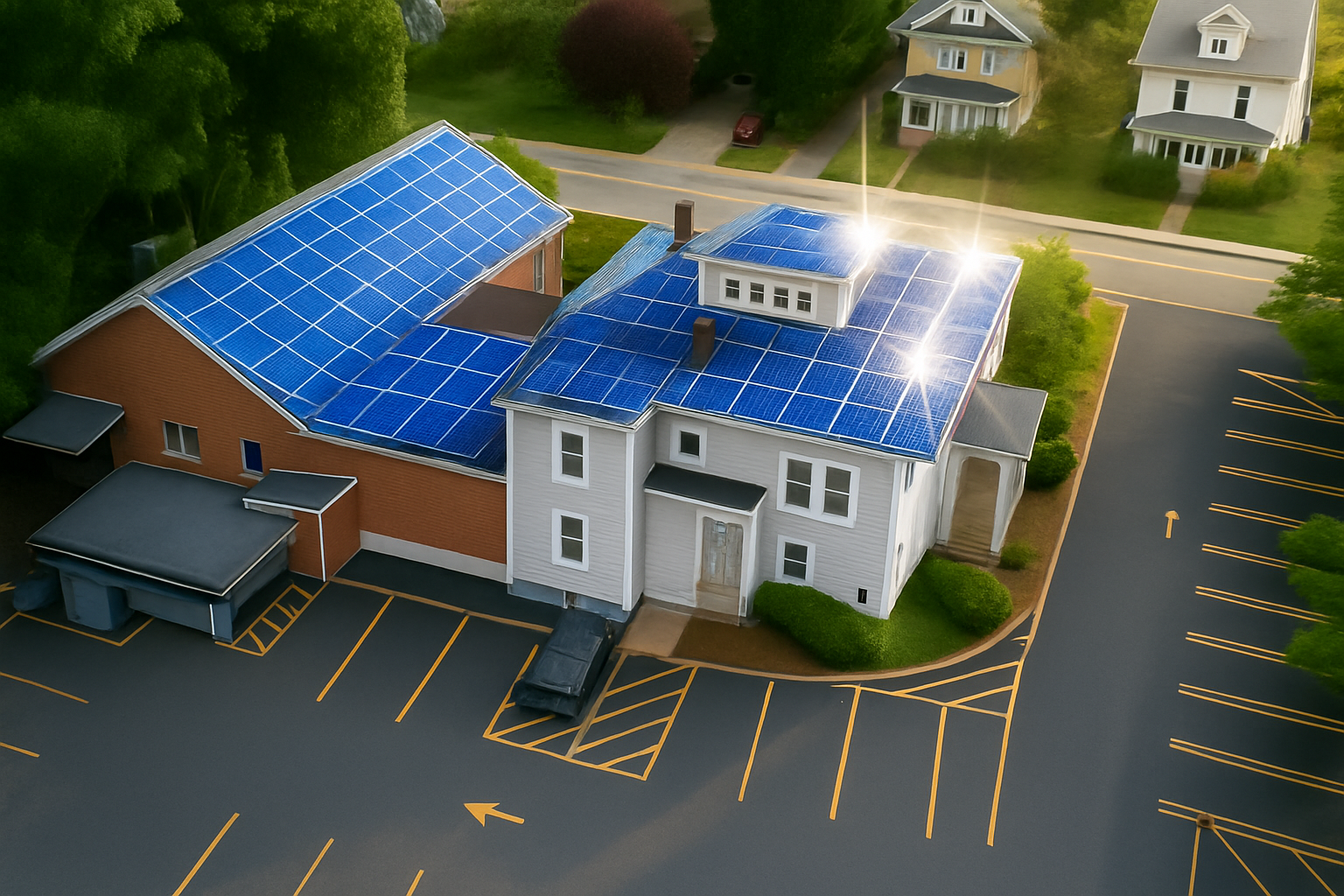 Temple HBT after solar panels