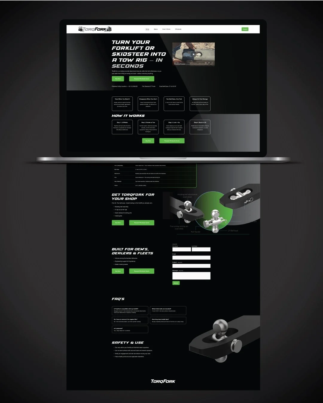 TorkFork Website Design by JesseDigiDesign