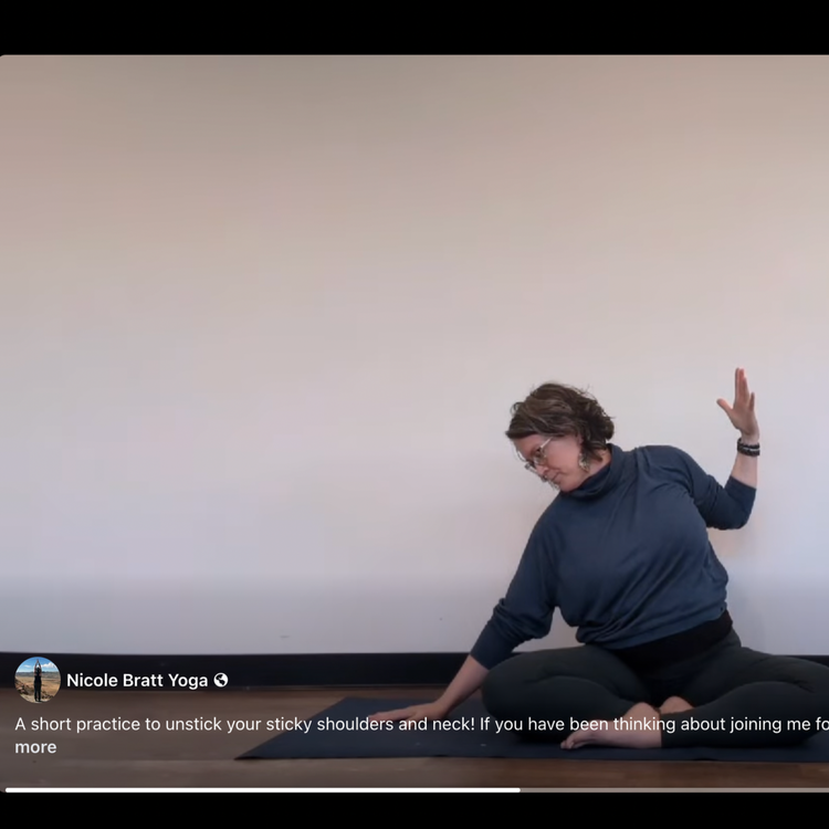 Screen capture of Nicole's video for shoulder release