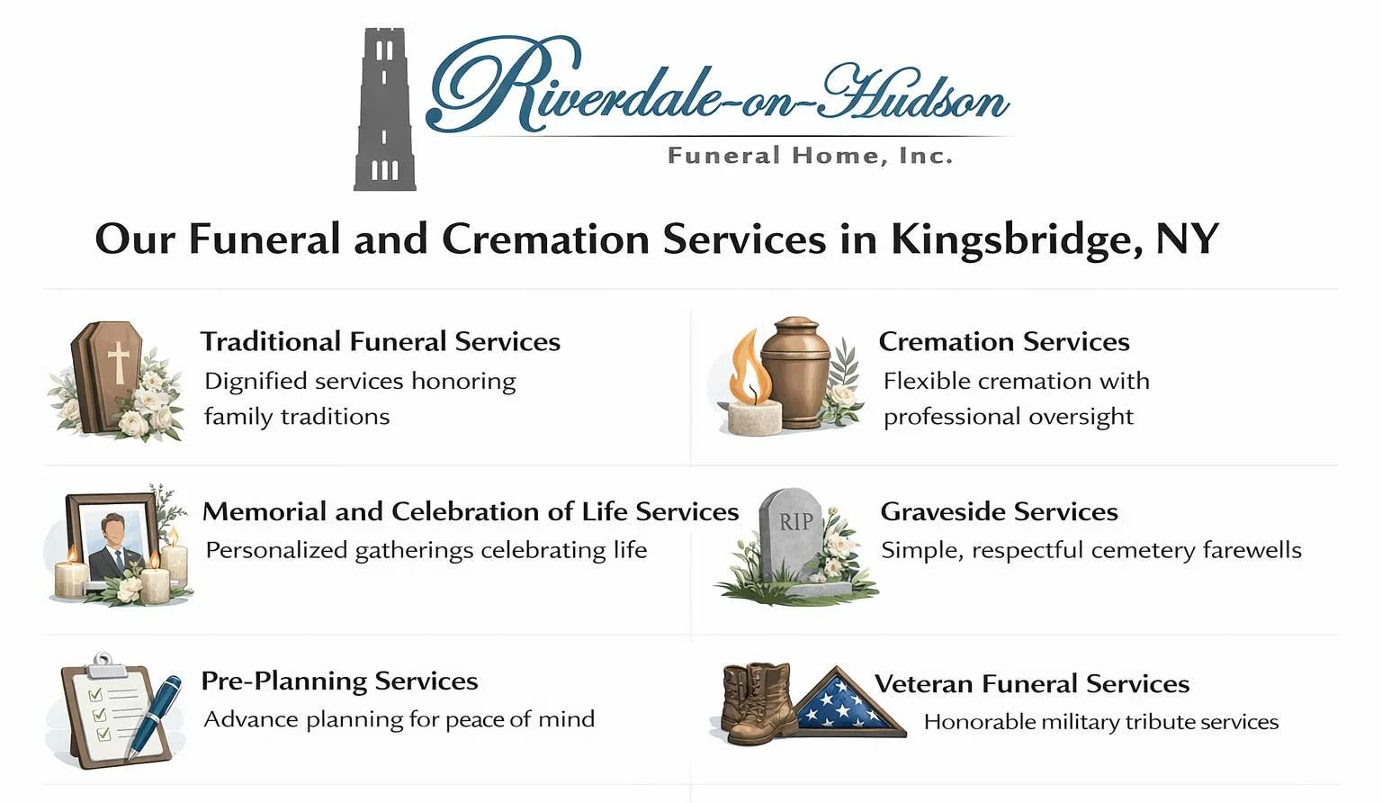 Our Funeral and Cremation Services in Kingsbridge, NY