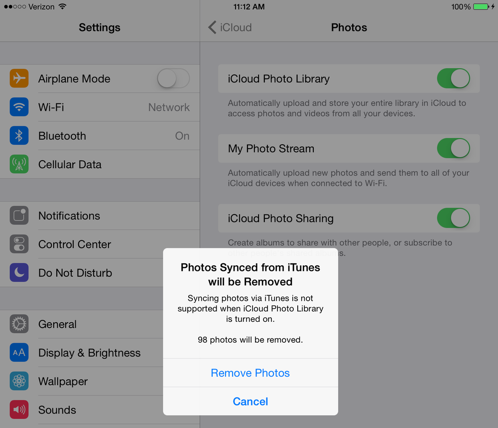 Синхронизировать фото с ICLOUD