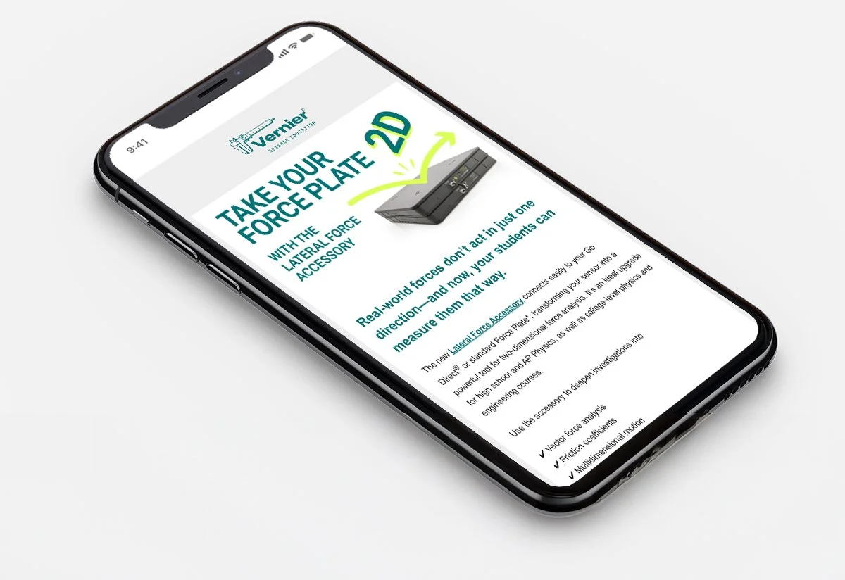 Vernier product announcement email — mobile view