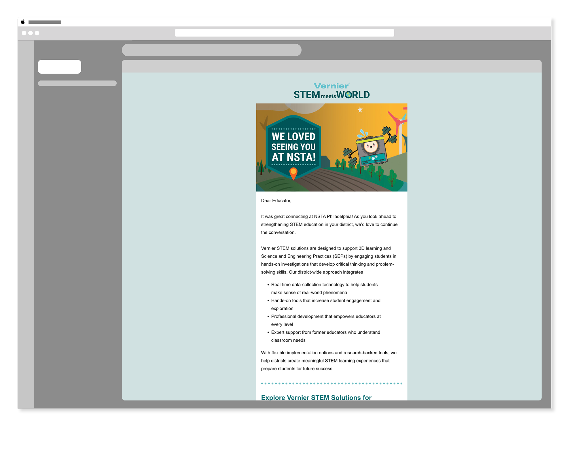 Vernier NSTA conference email