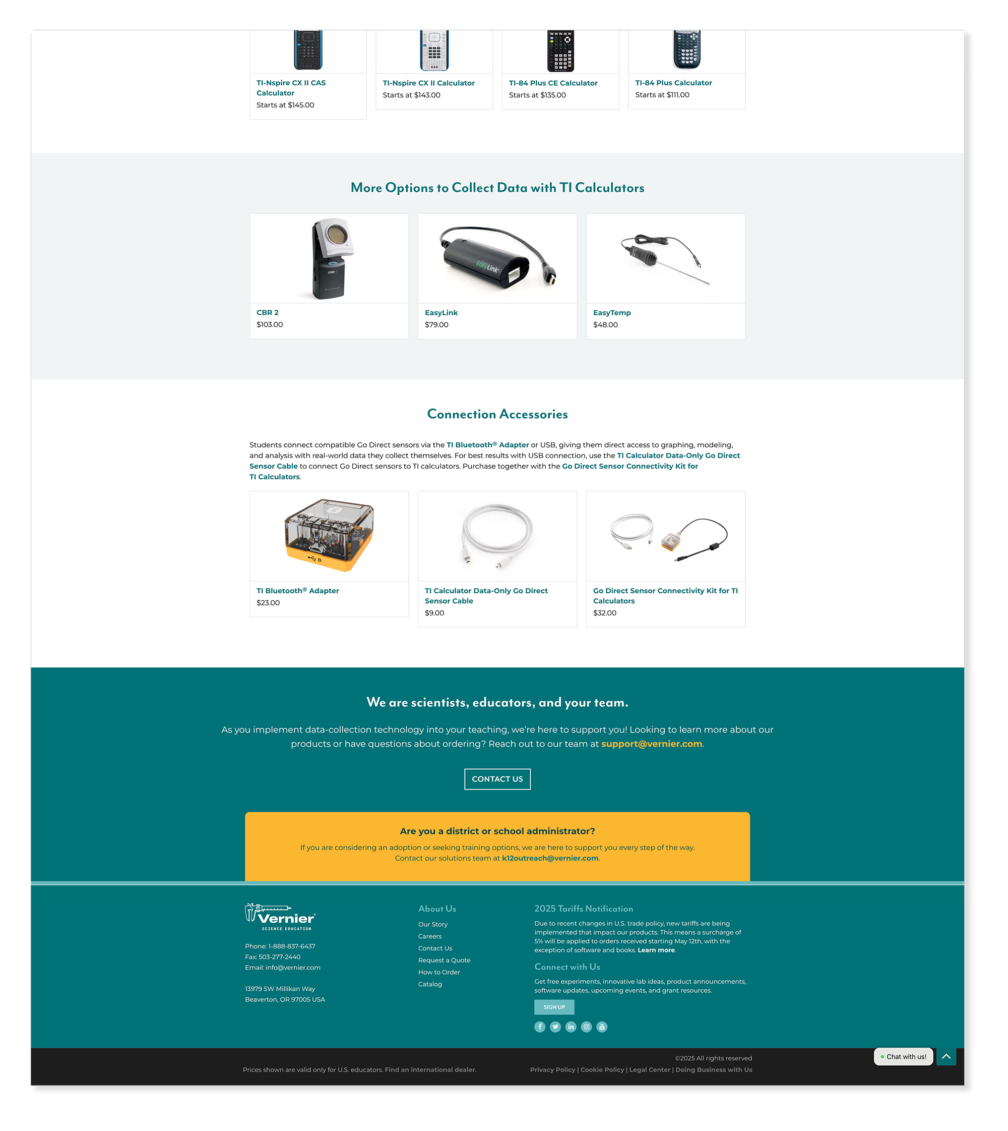 Vernier math page footer