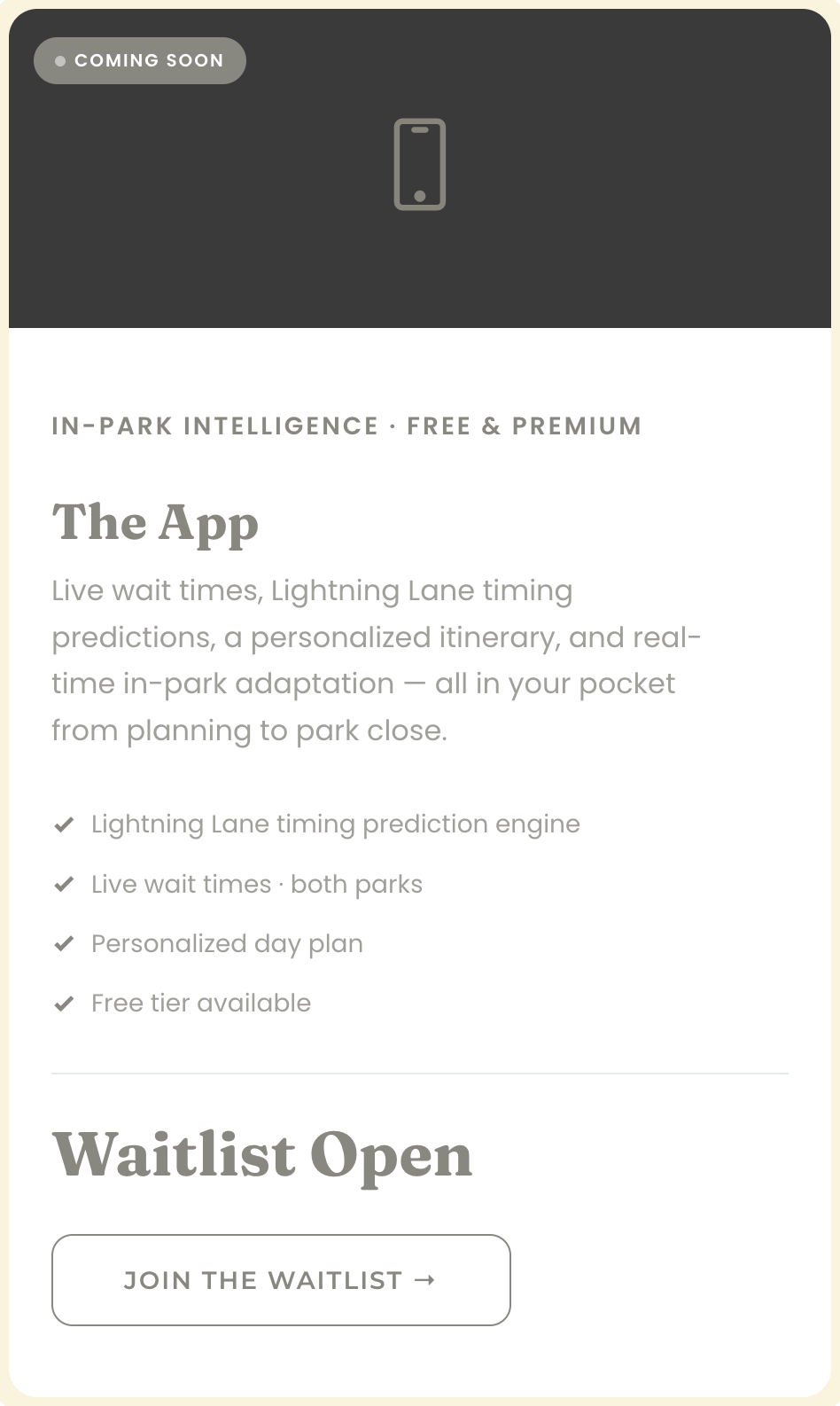 So Much Magic app waitlist card
