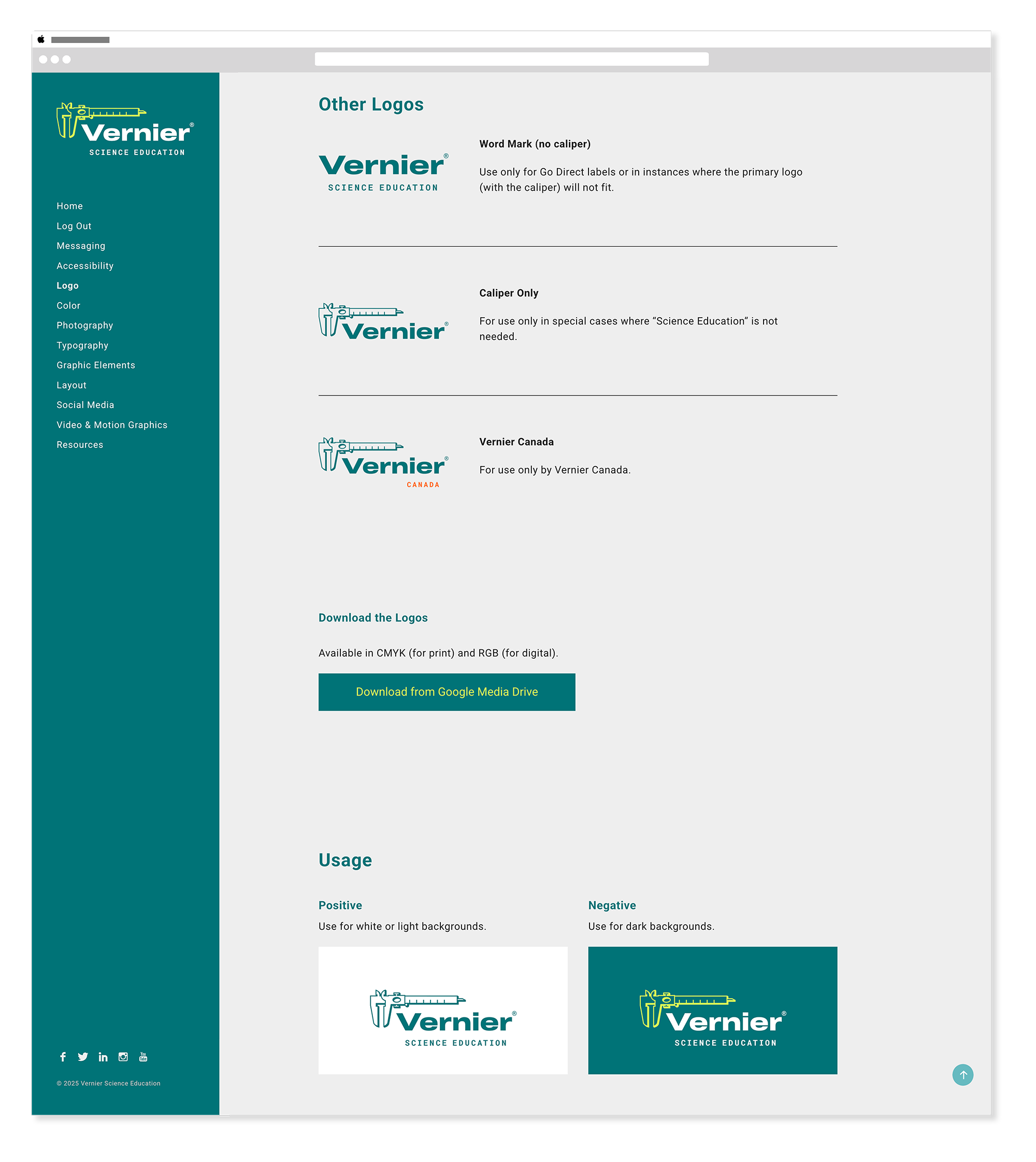 Vernier brand guide logo mid 1