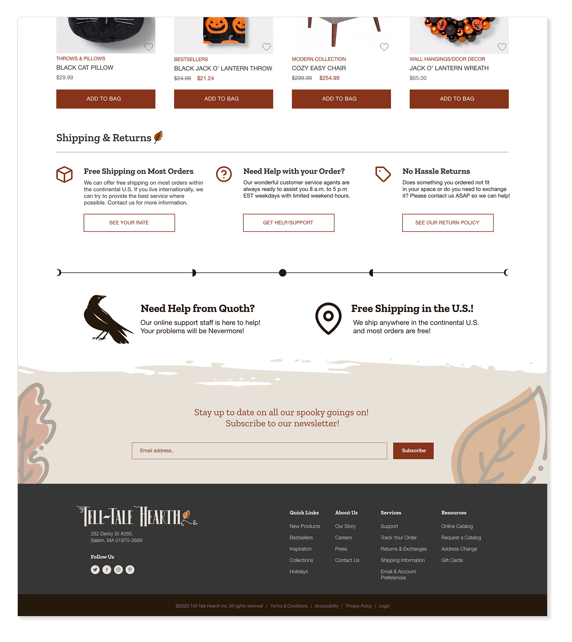 TTH Product Page Footer