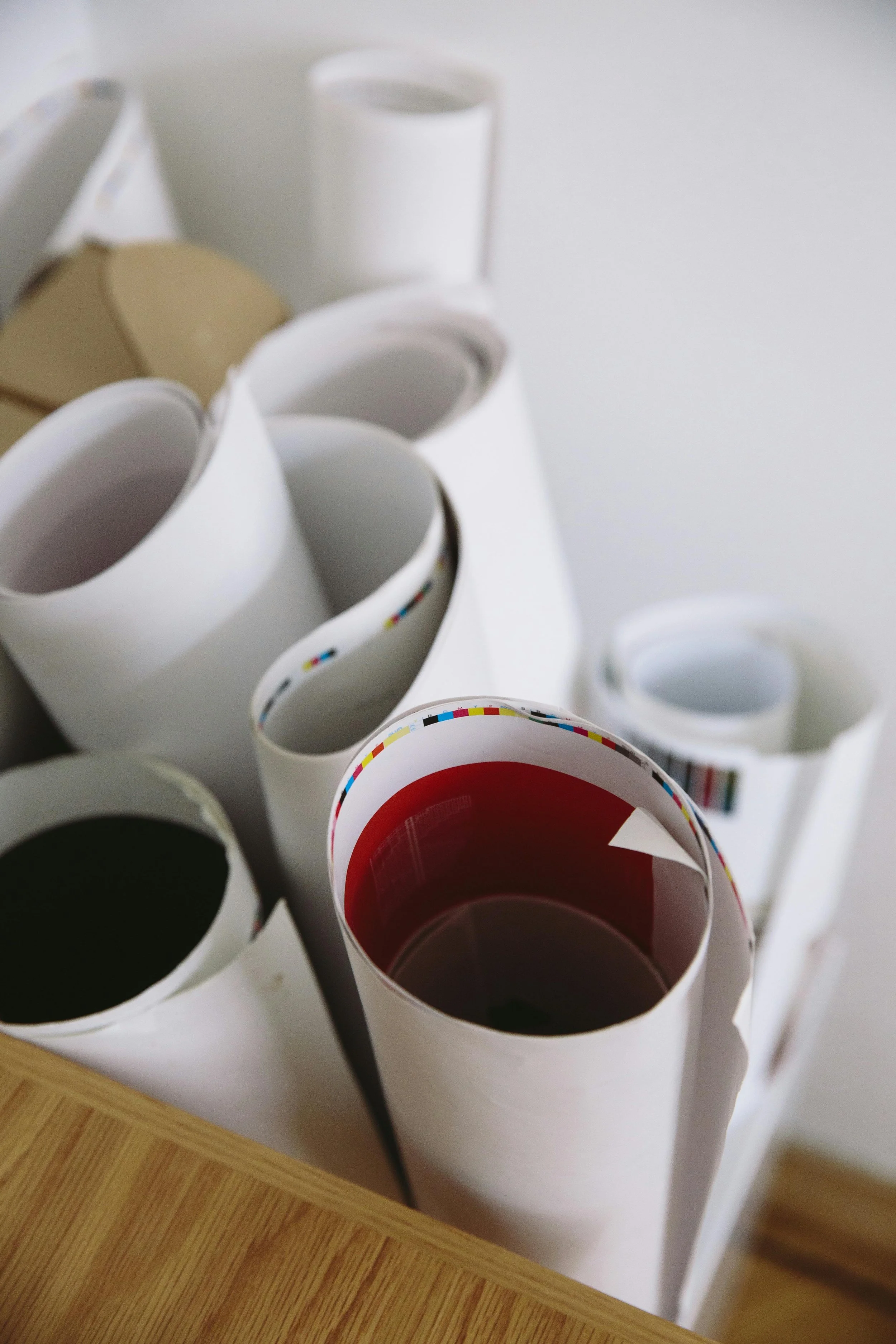 Rolled up print proofs