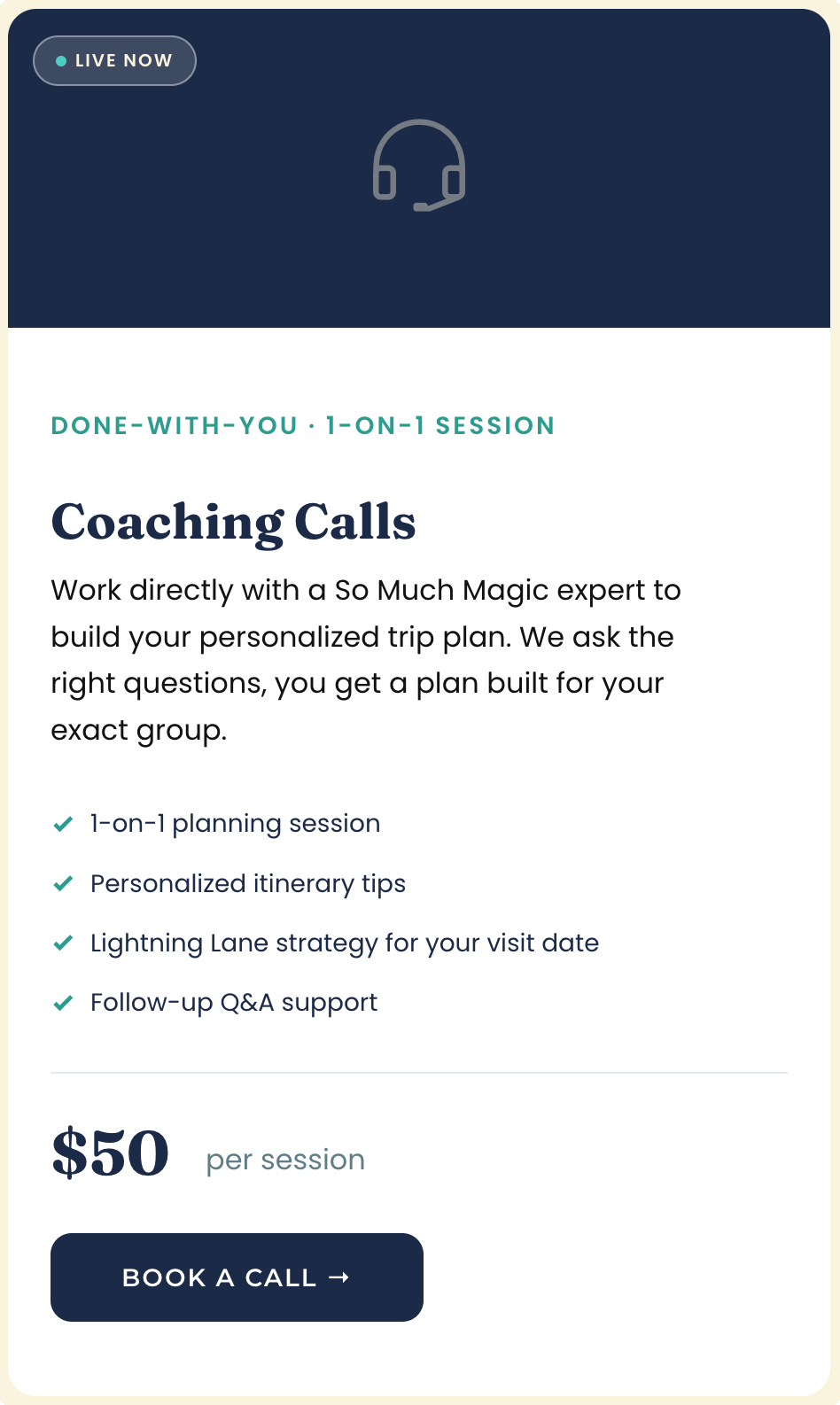 So Much Magic coaching call card