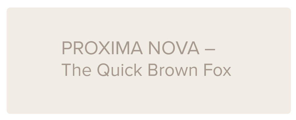 Proxima Nova