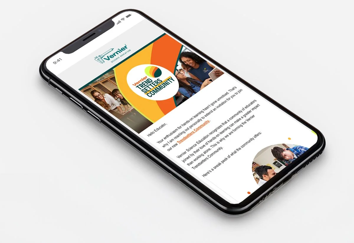 Vernier Trendsetter email — mobile view