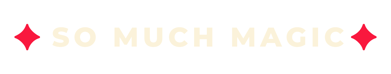 So Much Magic logo — cream and pink on midnight blue