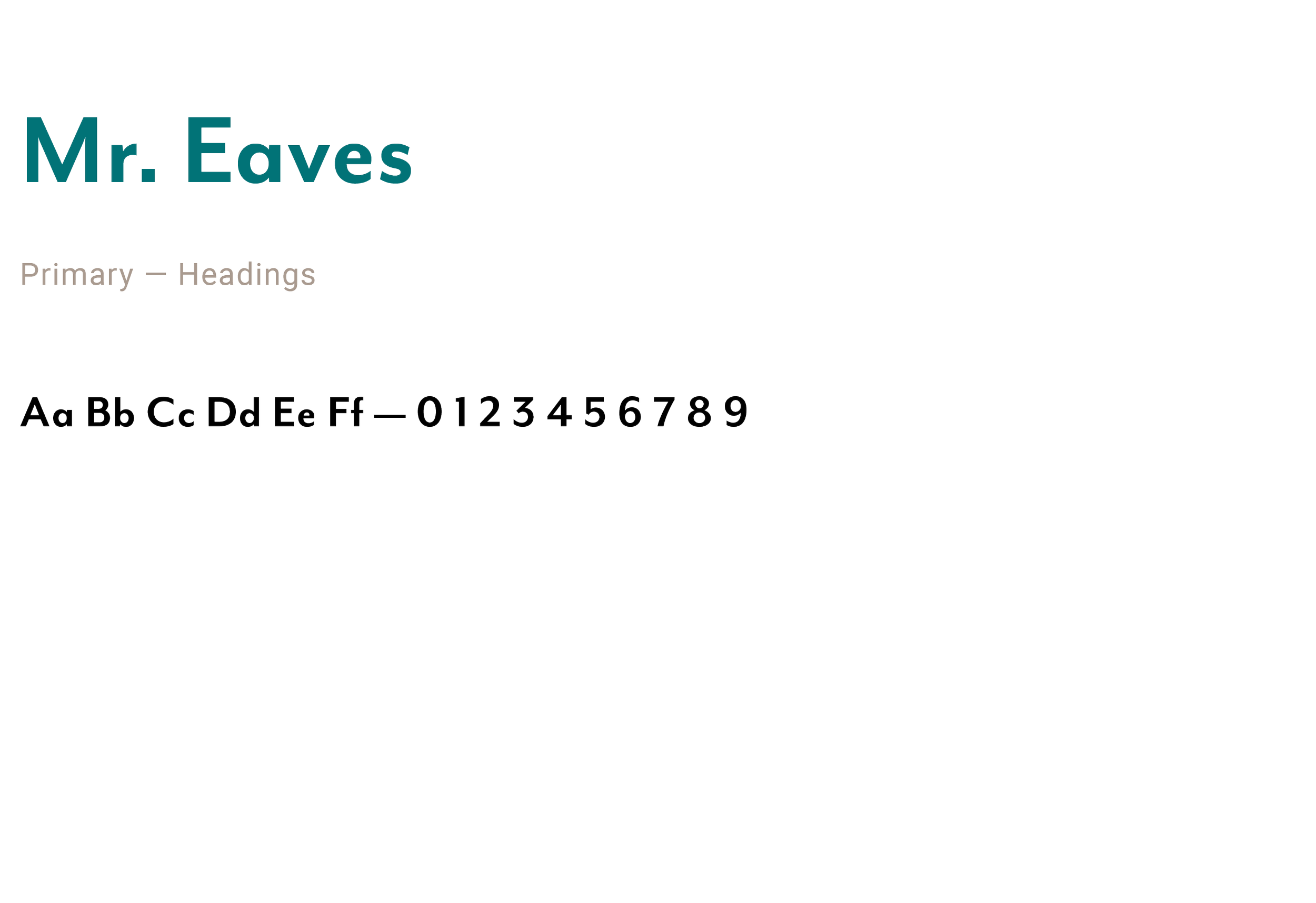 Vernier Typography - Mr. Eaves
