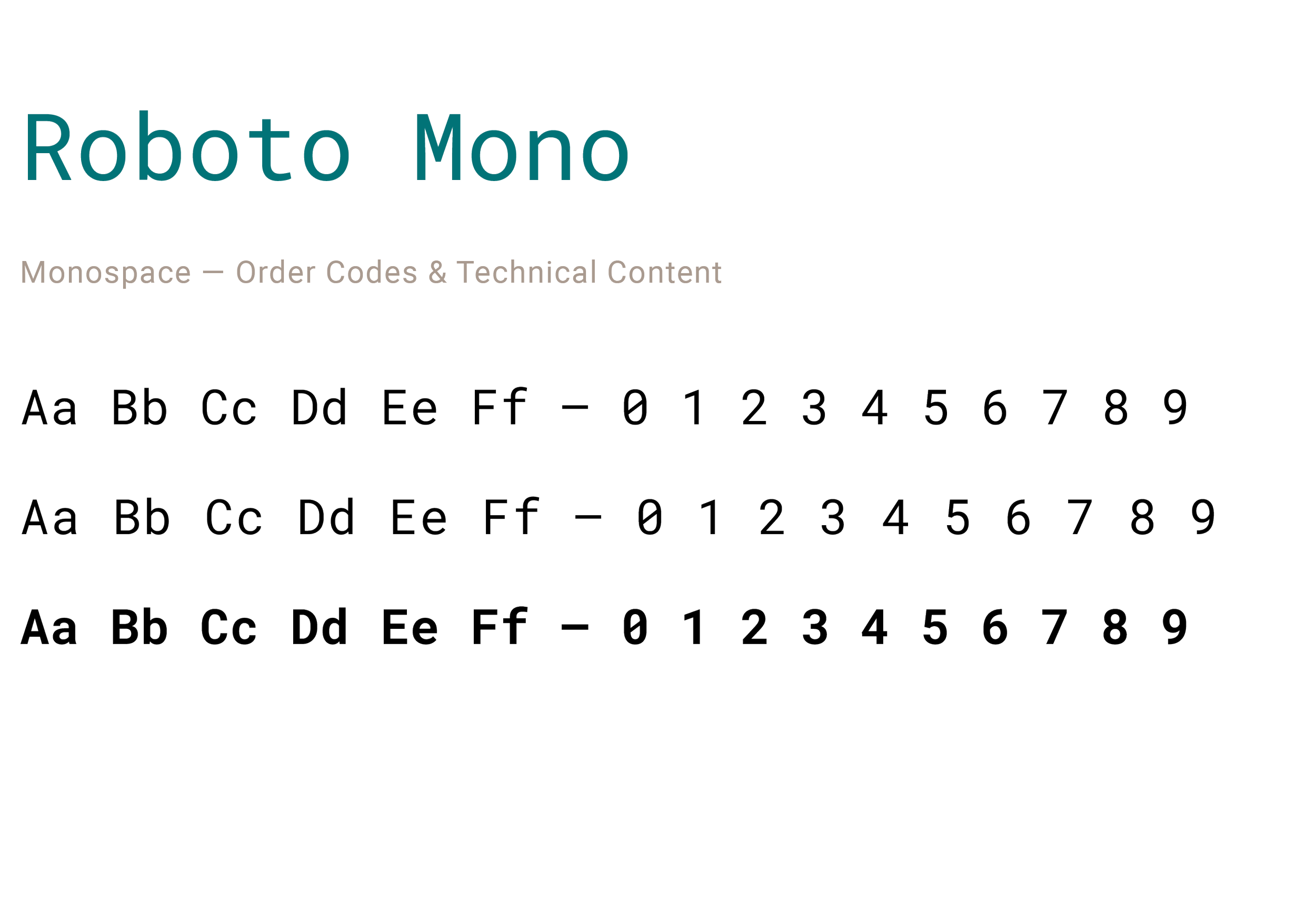 Vernier Typography - Roboto Mono
