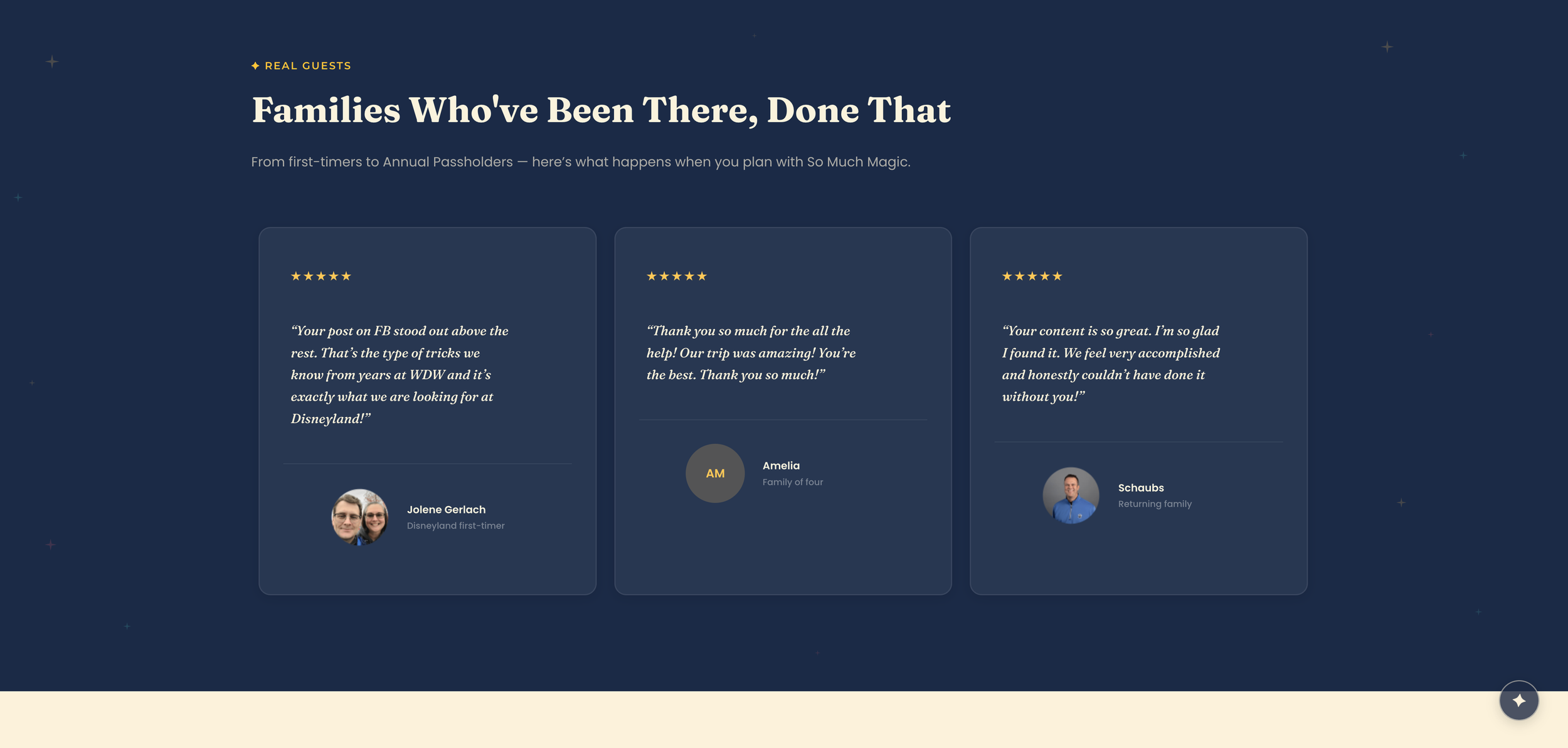 So Much Magic testimonials section