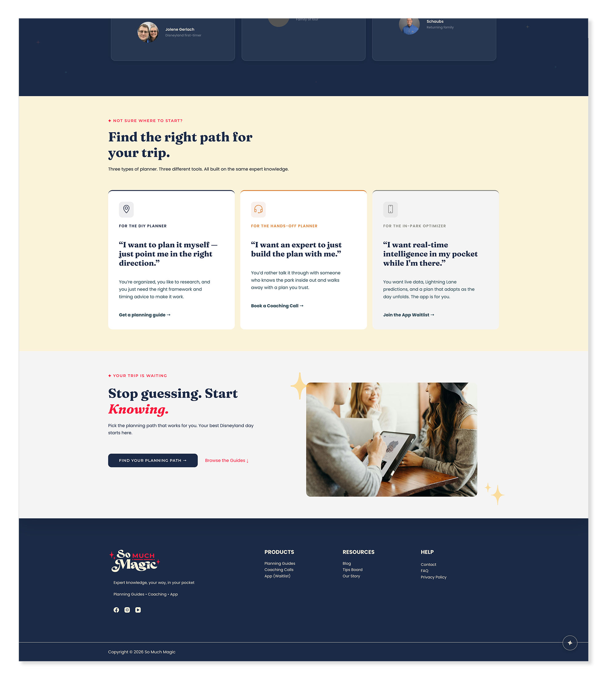 So Much Magic homepage footer