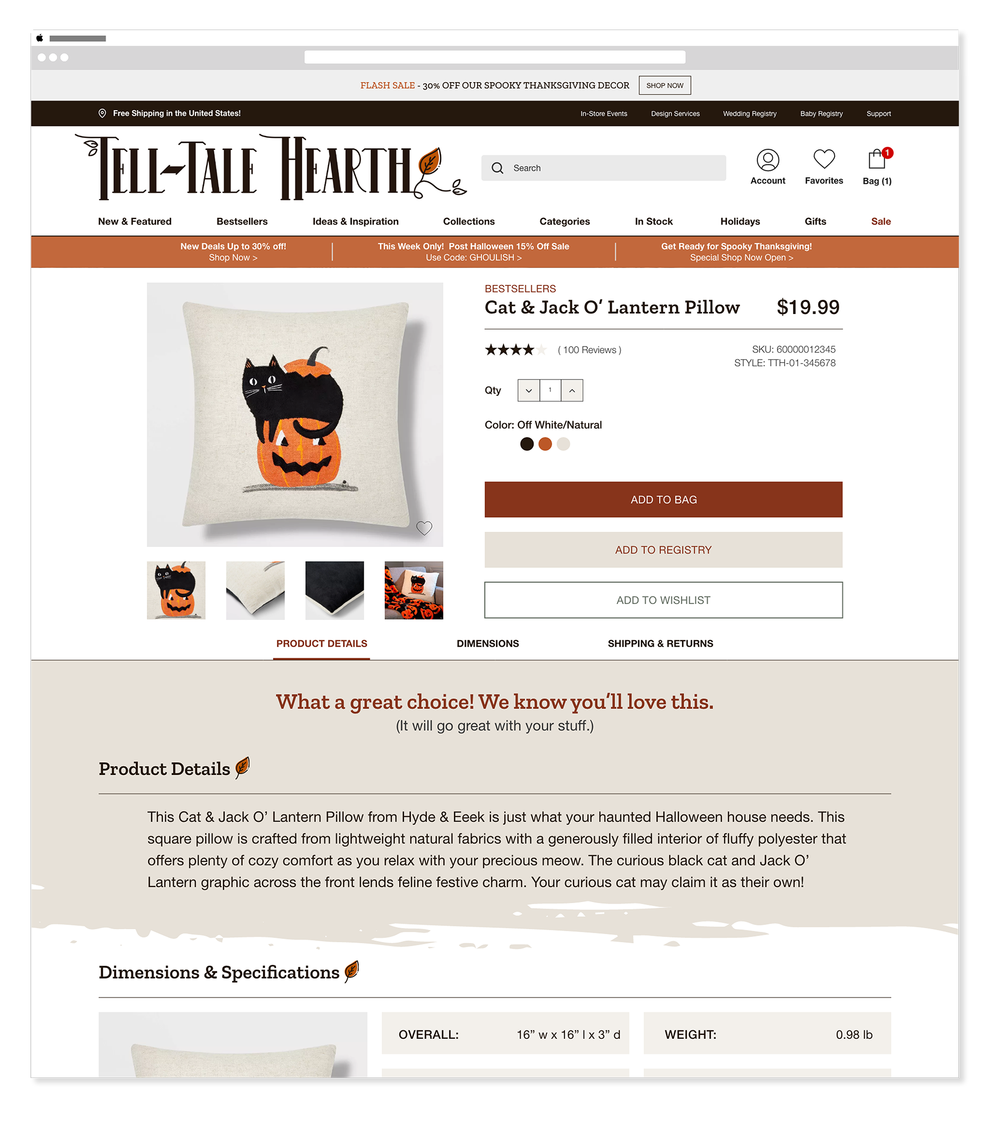 TTH Product Page Added Header