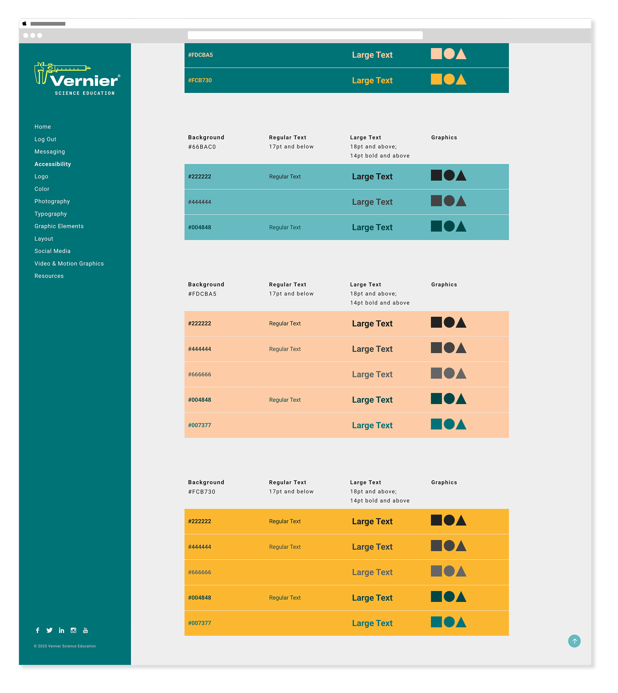 Vernier brand guide accessibility mid 2
